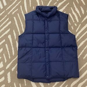 Lands’ End Down Mens Navy Quilted Puffer Vest Size Medium 38-40
